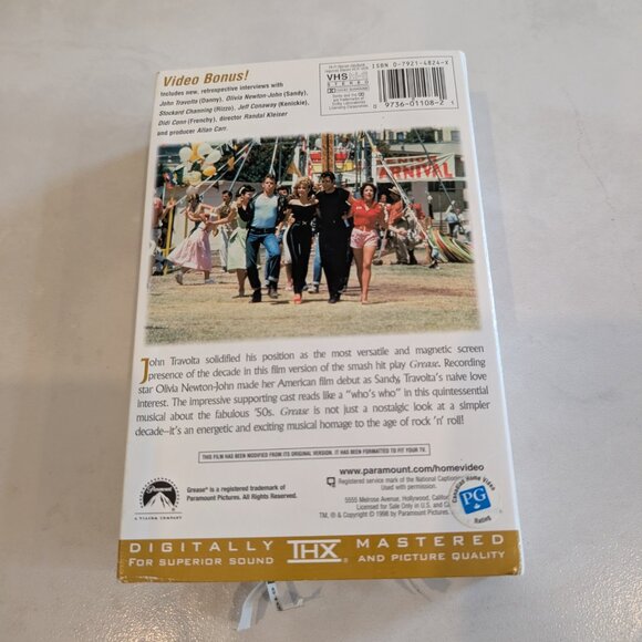 Grease (VHS, 1998, 20th Anniversary Edition) with Script - Picture 2 of 9